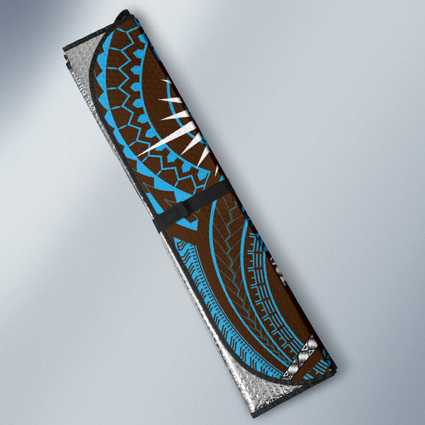 Brown & Blue Turquoise Auto SunShade